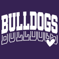 Women's Bulldogs Heart Crop Fleece Hoodie Design