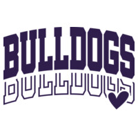 Women's Bulldogs Heart Crop Fleece White Hoodie Design