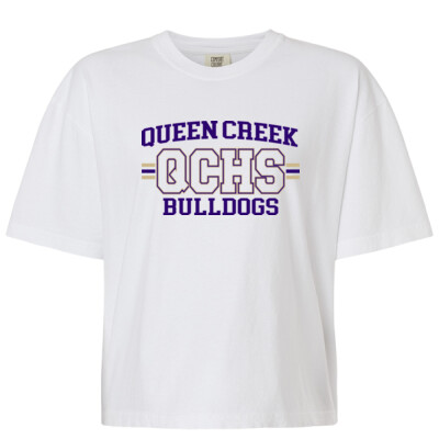 Women's Queen Creek QCHS Bulldogs Boxy T-shirt Women's Queen Creek QCHS Bulldogs Boxy T-shirt Thumbnail