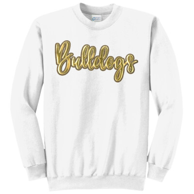 Adult Bulldogs Gold Glitter & Puff Crewneck Sweatshirt Adult Bulldogs Gold Glitter & Puff Crewneck Sweatshirt Thumbnail